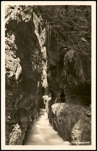 Ansichtskarte Garmisch-Partenkirchen Partnachklamm 1950