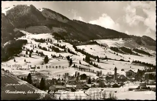 Ansichtskarte Nesselwang Allgäu Panorama-Ansicht 1960