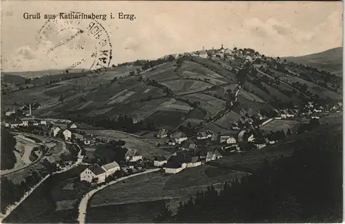 Sankt Katharinaberg Hora Svaté Kateřiny Stadt, Fabrik - Erzgebirge 1922