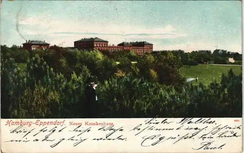 Ansichtskarte Eppendorf-Hamburg Krankenhaus 1905