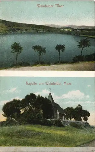 Ansichtskarte Daun Eifel Weinfelder Maar Kapelle 2 Bild 1907