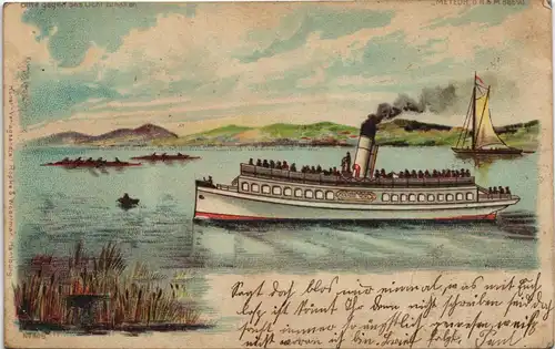 Ansichtskarte Litho AK Schiffe/Schifffahrt - Dampfer Kaiser Wilhelm 1902