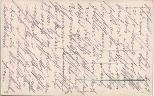 Postcard Polen Polska Polen / Polska - Gänse, Mann, Bauernhof 1917