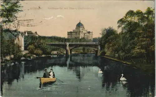 Postcard Görlitz Zgorzelec Ruhmeshalle, Häuser - Neissepartie 1925