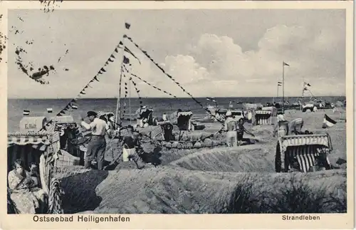 Ansichtskarte Heiligenhafen Strandleben 1932