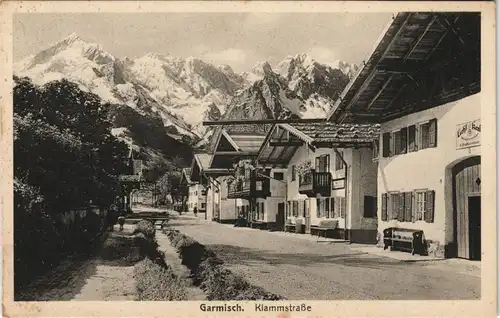 Ansichtskarte Garmisch-Garmisch-Partenkirchen Klammstraße 1938