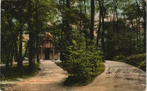 Ansichtskarte Rüttenscheid-Essen (Ruhr) Kolonie Altenhof Kruppscher Park 1916