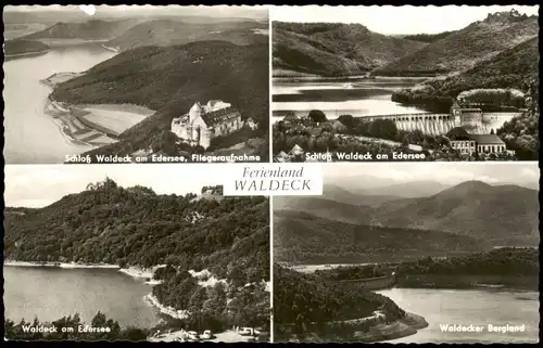 Waldeck (am Edersee) Mehrbildkarte mit 4 Orts-/Umland-Ansichten 1969