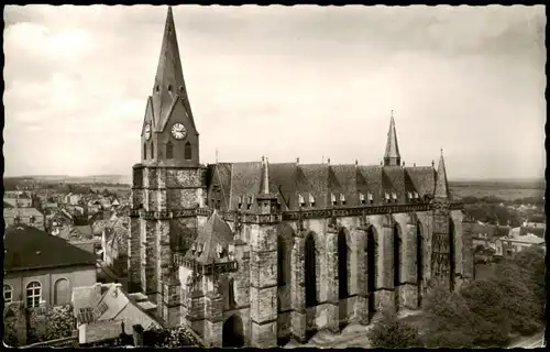 Ansichtskarte Friedberg (Hessen) Stadtkirche und Orts-Panorama 1960