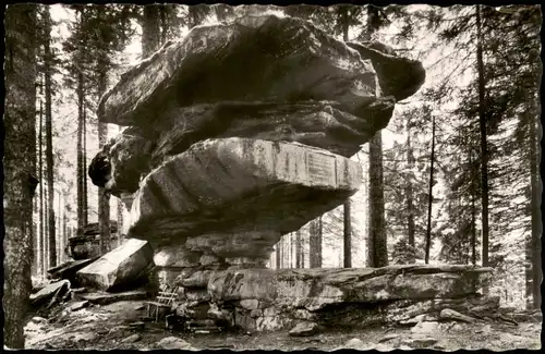 Bad Rippoldsau Schapbach Umland-Ansicht Felsen-Formation am Kastelstein 1957