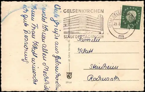 Ansichtskarte Gelsenkirchen Städtische Bühnen Gelsenkirchen 1960