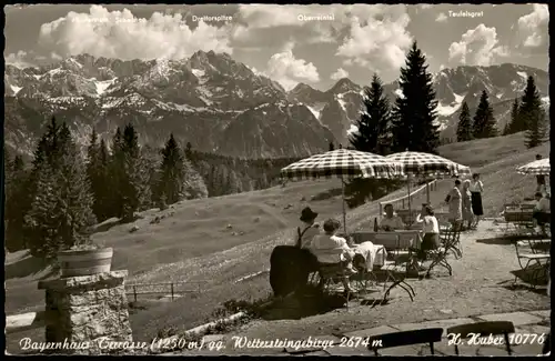 Garmisch-Partenkirchen Umland-Ansicht Partie am Bayernhaus Alpen Blick 1960