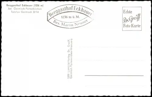 Garmisch-Partenkirchen Umland-Ansicht Partie am Berggasthof Eckbauer 1960