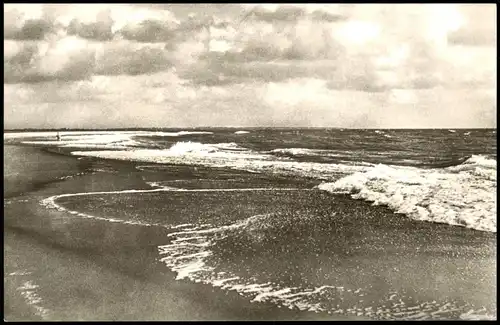 Ansichtskarte Sylt Auslaufende Wellen Insel Sylt 1950