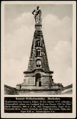 Ansichtskarte Bad Wilhelmshöhe-Kassel Cassel Herkules Denkmal 1948