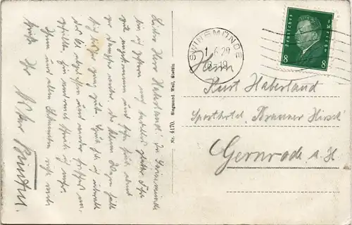 Postcard Swinemünde Świnoujście Wellengang 1929