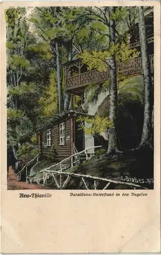 CPA Thiaville-sur-Meurthe Bataillons-Unterstand in den Vogesen 1915