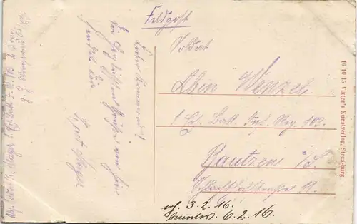 CPA Wanzenau La Wantzenau Partie an der Ill - Elsaß 1916