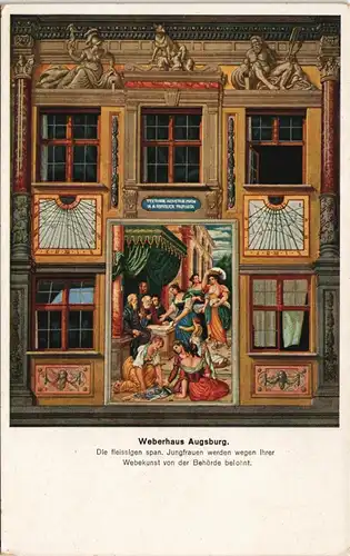 Ansichtskarte Augsburg Weberhaus 1928