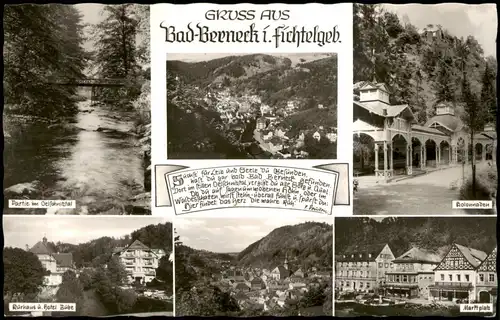 Bad Berneck im Fichtelgebirge Mehrbildkarte mit Ortsansichten 1957