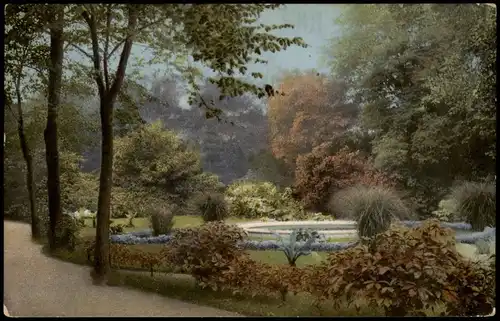Wilhelmshaven Parkpartie beim Parkhause 1912  gel. Stempel Danzig Neufahrwasser