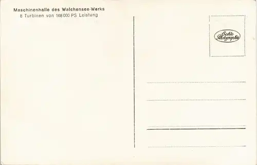 Ansichtskarte Kochel am See Maschinenhalle des Walchensee-Werks 1932