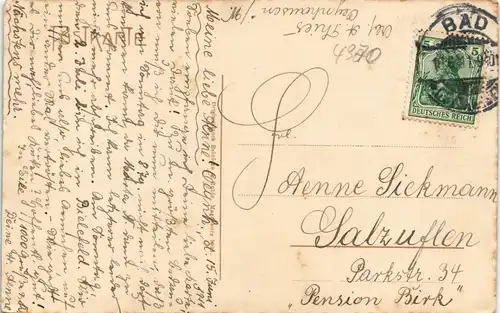 Ansichtskarte Bad Oeynhausen Blumen und Obsthandlung Carl Mutter 1911