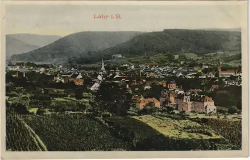 Ansichtskarte Lahr (Schwarzwald) Partie an der Stadt 1907