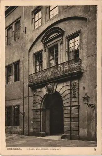 Ansichtskarte Innere Altstadt-Dresden Kgl. Schloß, Südfront 1910