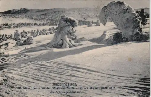 Postcard Schreiberhau Szklarska Poręba Winter an der Wosseckerbaude 1911