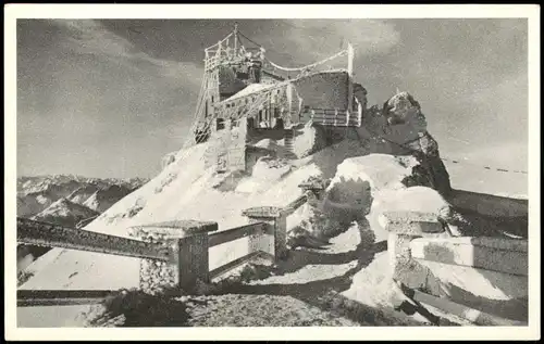 Grainau Münchner Haus (Zugspitze) 1950   mit Stempel der Gipfelstation