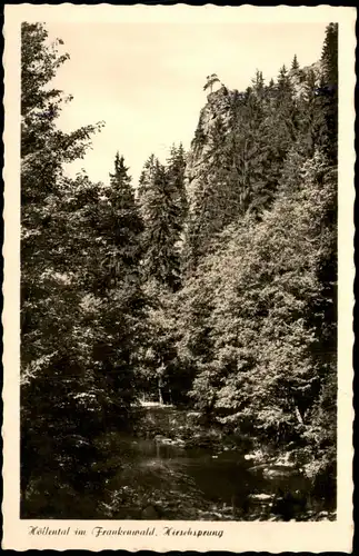 Ansichtskarte Hof (Saale) Höllental im Frankenwald, Hirschsprung 1952