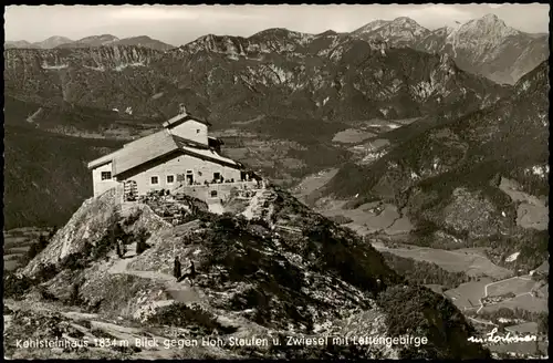Kehlsteinhaus Berchtesgaden gegen Hoh. Staufen u Zwiesel mit Lattengebirge 1957