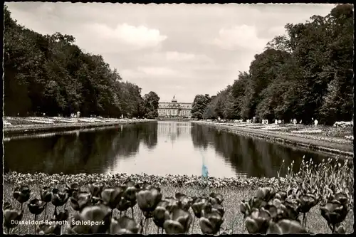 Ansichtskarte Benrath-Düsseldorf Schloßpark Schloss 1958