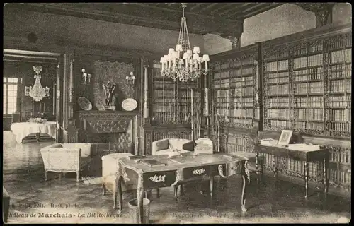 CPA Marchais Chateau La Bibliothèque - Schloß 1922