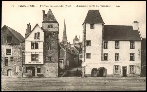 CPA Tréguier Vieilles maison du Quai 1913