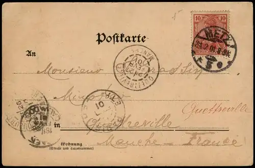 CPA Metz St. Segolena - Gerüst 1901 gel div. Stempel