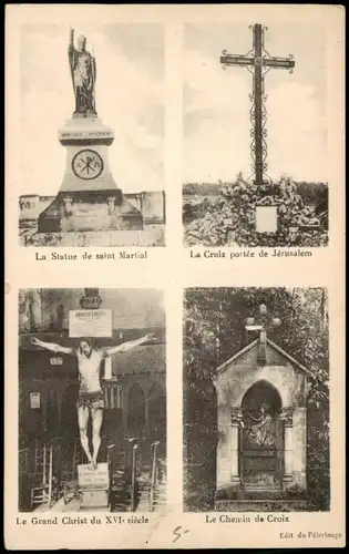 La Statue de saint Martial La Croix portée de Jérusalem