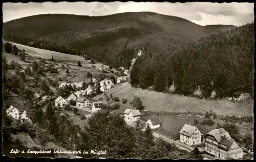 Ansichtskarte Schönmünzach-Baiersbronn Panorama Blick ins Murgtal 1954