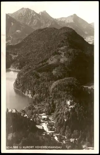 Ansichtskarte Hohenschwangau-Schwangau Panorama-Ansicht mit Schloss 1952