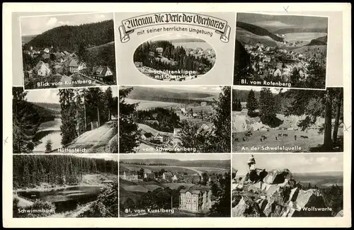 Altenau-Clausthal-Zellerfeld MB Oberharz mit Schwimmbad, Wolfswarte uvm. 1955