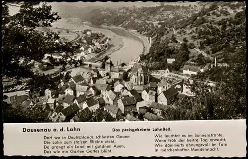 Ansichtskarte Dausenau Lahnlied und Stadt 1961