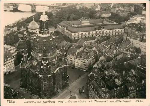 Dresden Luftbild Frauenkirche Neumarkt 1940/1961 Walter Hahn:12964