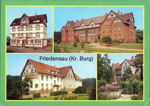Friedensau-Möckern Rat der Gemeinde, Neue Schule, Altersheim,   1985