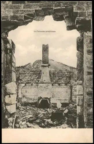 CPA Sainte-Marie-à-Py Von Franzosen zerschossen. WK1 Militaria 1916