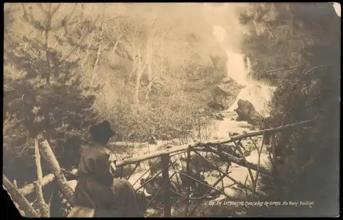 .Frankreich En Limousin. Cascades de GIMEL. Au Parc Vuillier. 1920