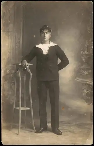 Frankreich Kriegsschiffe (Marine) France French cruiser Pothuau 1912 Privatfoto