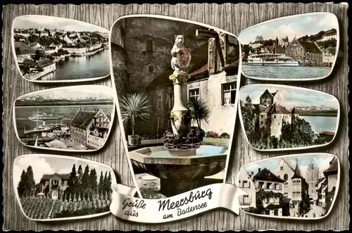 Ansichtskarte Meersburg Mehrbild-AK Ortsansichten, Bodensee 1960