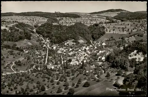 Ansichtskarte Buus Flugaufnahme Buus (Bld.) Luftaufnahme 1960