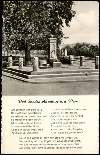 Ansichtskarte Bad Sooden-Allendorf Brunnen Denkmal (Mit Gedichtstext) 1964